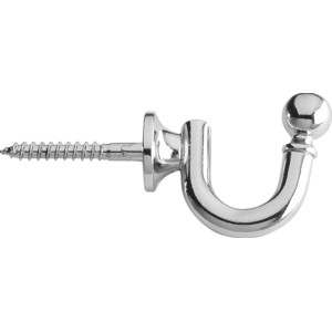 Glänzender, verchromter Wandhaken 584 aus Metall.