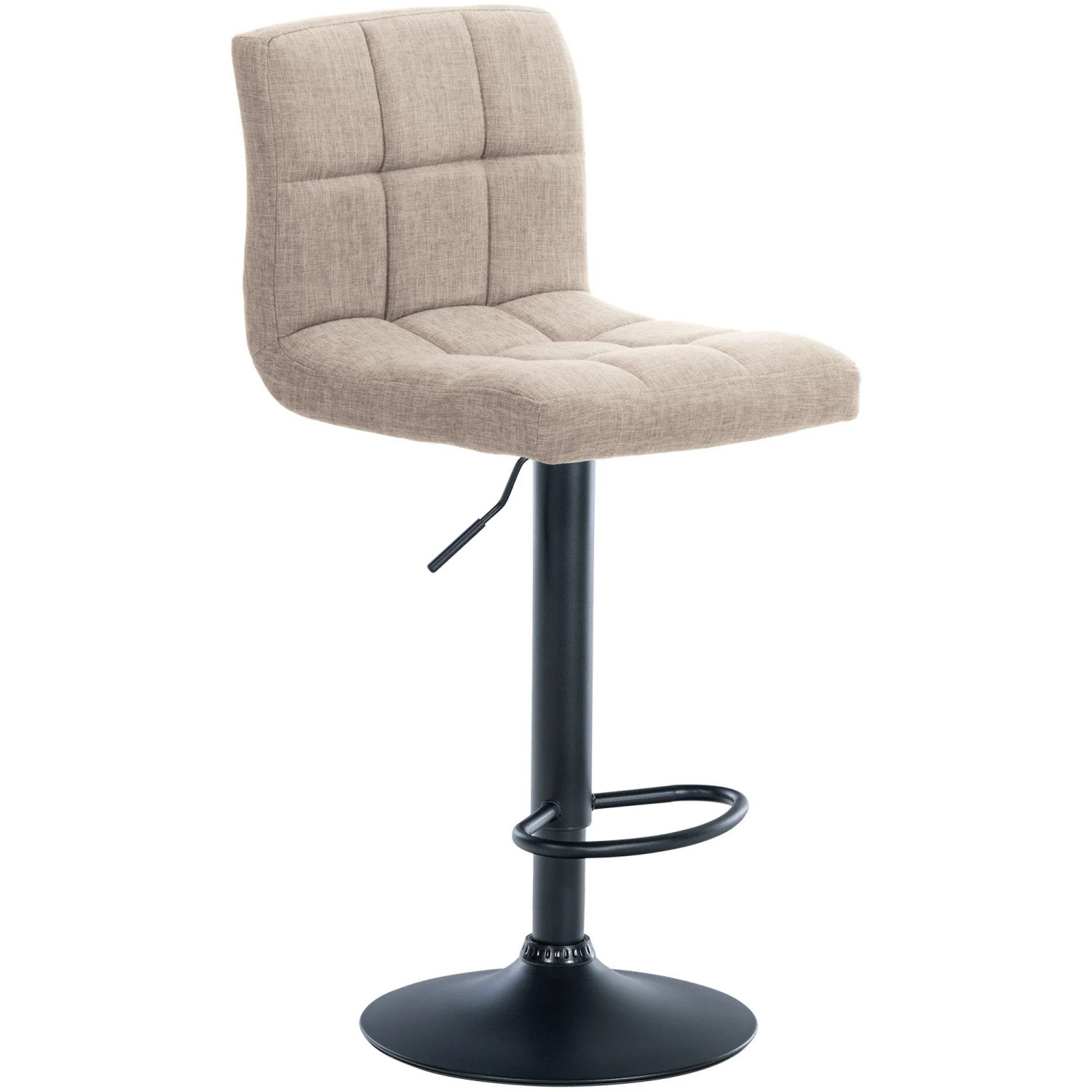 CLP Barhocker Calma Stoff Creme/Schwarz