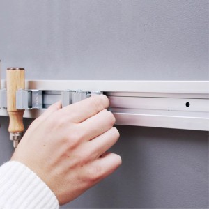 Wagner Wandhaken Hooks4tools Single, Stahl schwarz, Montage in Gerätehalterleiste.