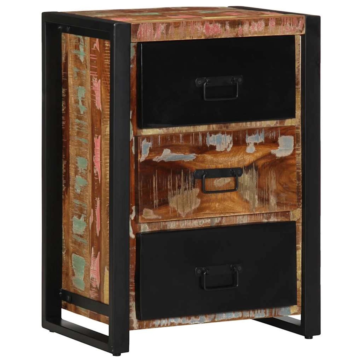 vidaXL Schubladenschrank Mehrfarbig 50x35x70 cm Massivholz Altholz 4013584 günstig online kaufen