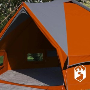 vidaXL Teepee Zelt mit Dach Grau und Orange 490 x 410 x 210 cm 42004073