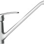 Chromfarbene Schütte Design Spültischarmatur Grande mit hohem, schwenkbarem Auslauf.
