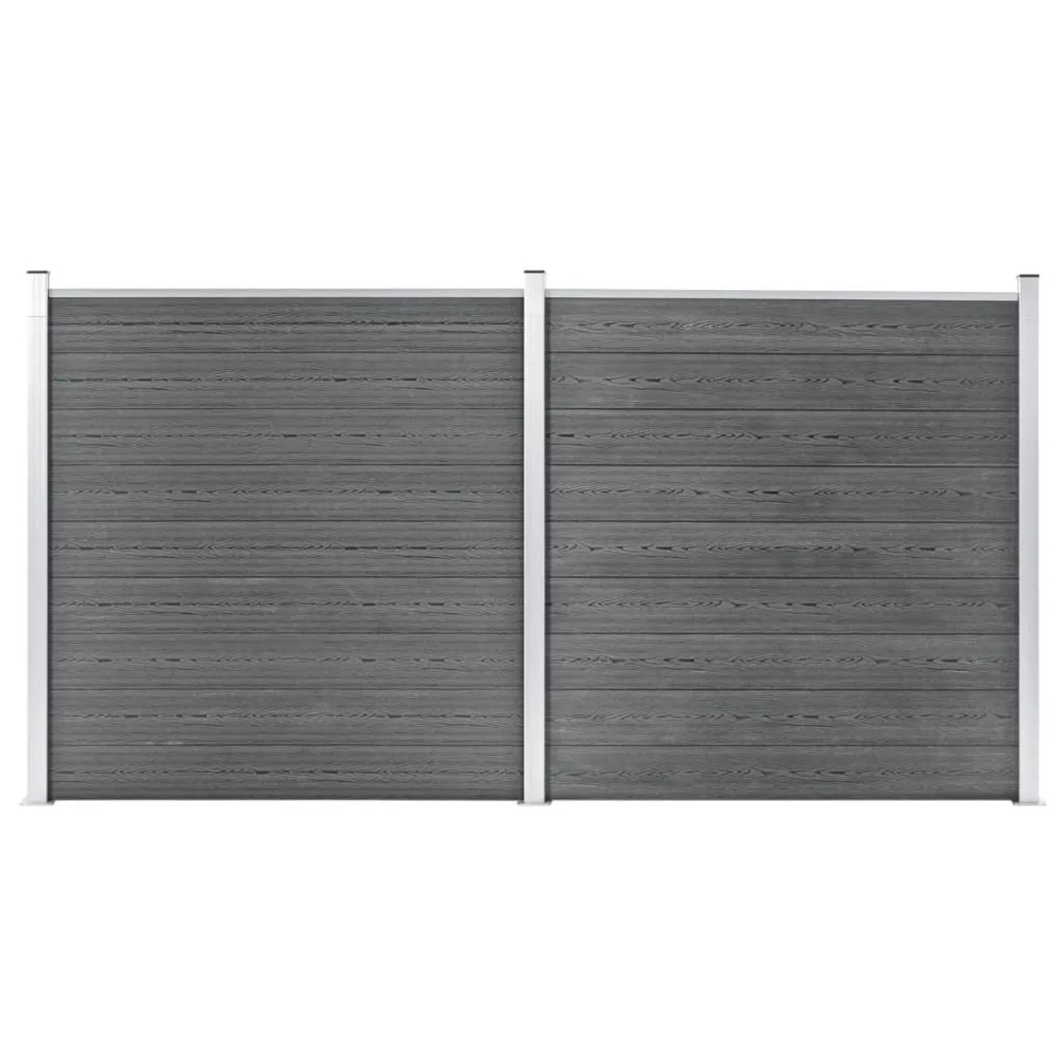 vidaXL Gartenzaun WPC 353×186 cm Grau 3053225