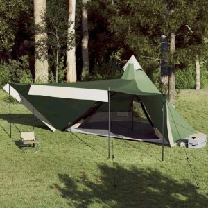 vidaXL Tipi-Familienzelt 8 Personen Grün Wasserdicht 4009445