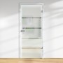 Glasdrehtür mit Siebdruck Dekor 36/15, ESG Floatglas, DIN Rechts, für mehr Licht im Raum.