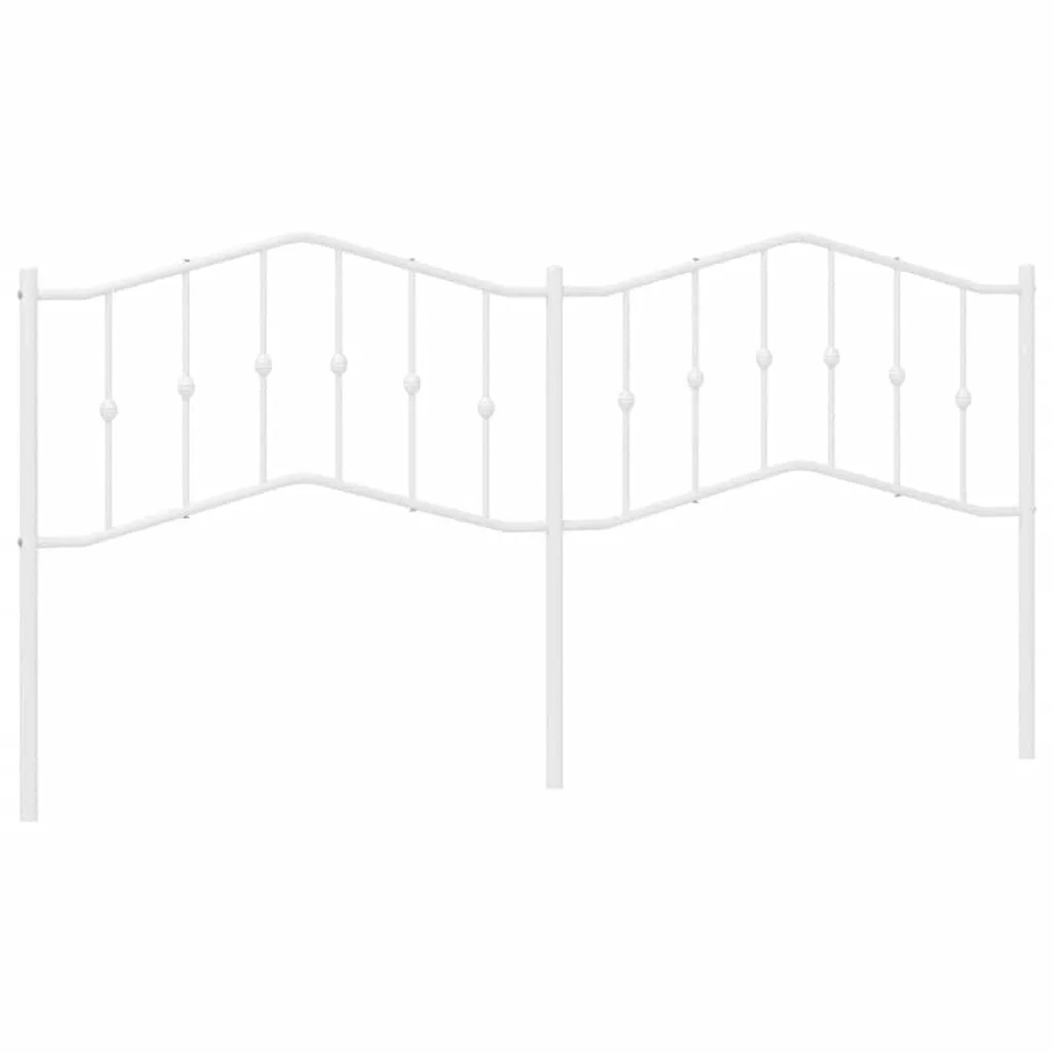 vidaXL Ersatz-Kopfteil Metall Weiß 193 cm 373875