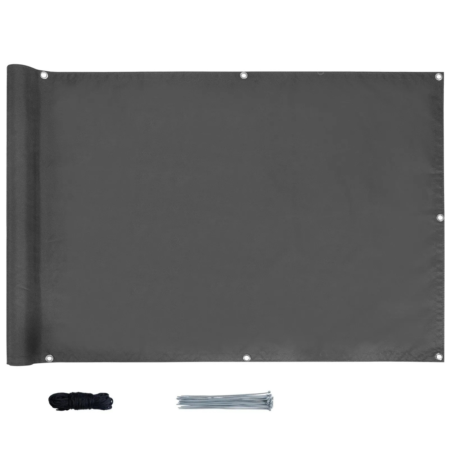 CCLIFE Balkon Sichtschutz Wetterfest Blickdicht 75x300cm Grau