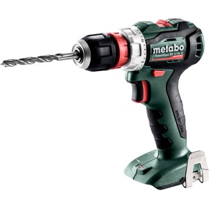 Metabo Akku-Bohrschrauber PowerMaxx BS 12 BL Q Solo im Koffer, mit eingespanntem Bohrer.