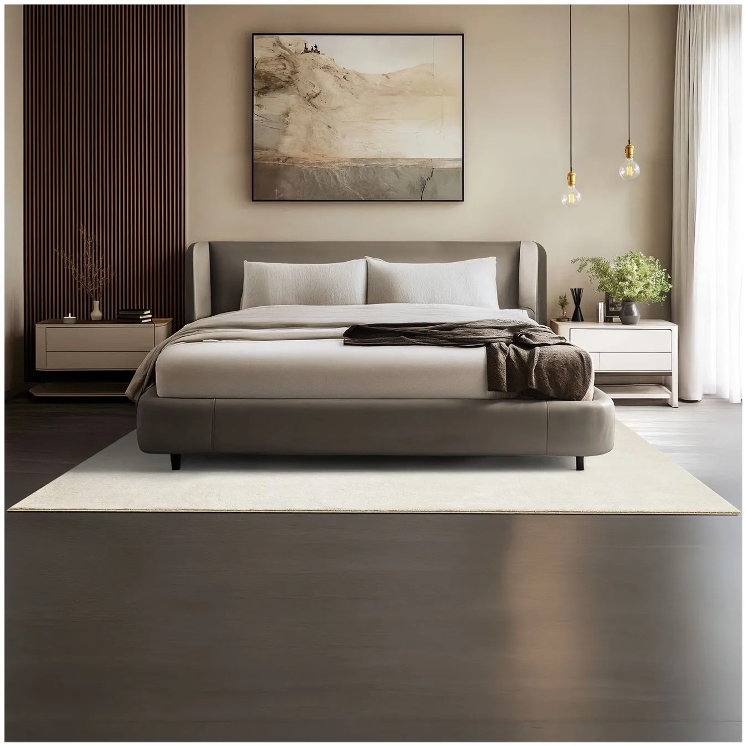 Tectake Kurzflorteppich Soft Zone Verschiedene Größen und Farben Flauschige Oberfläche  1630 G M² Florgewicht 160 x 230 cm 160 x 230 x 1 50 cm Creme