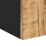 Detailaufnahme: vidaXL Bad-Wandschrank aus Mangoholz, Modell 1. Holzmaserung sichtbar.