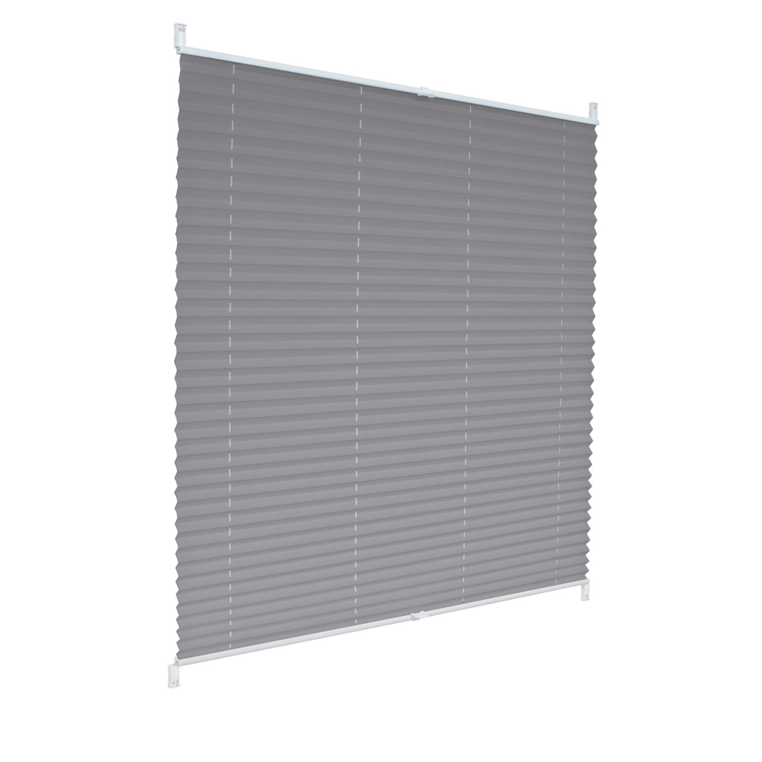 ECD Germany Plissee 90 x 200 cm Grau Klemmfix EasyFix ohne Bohren günstig online kaufen