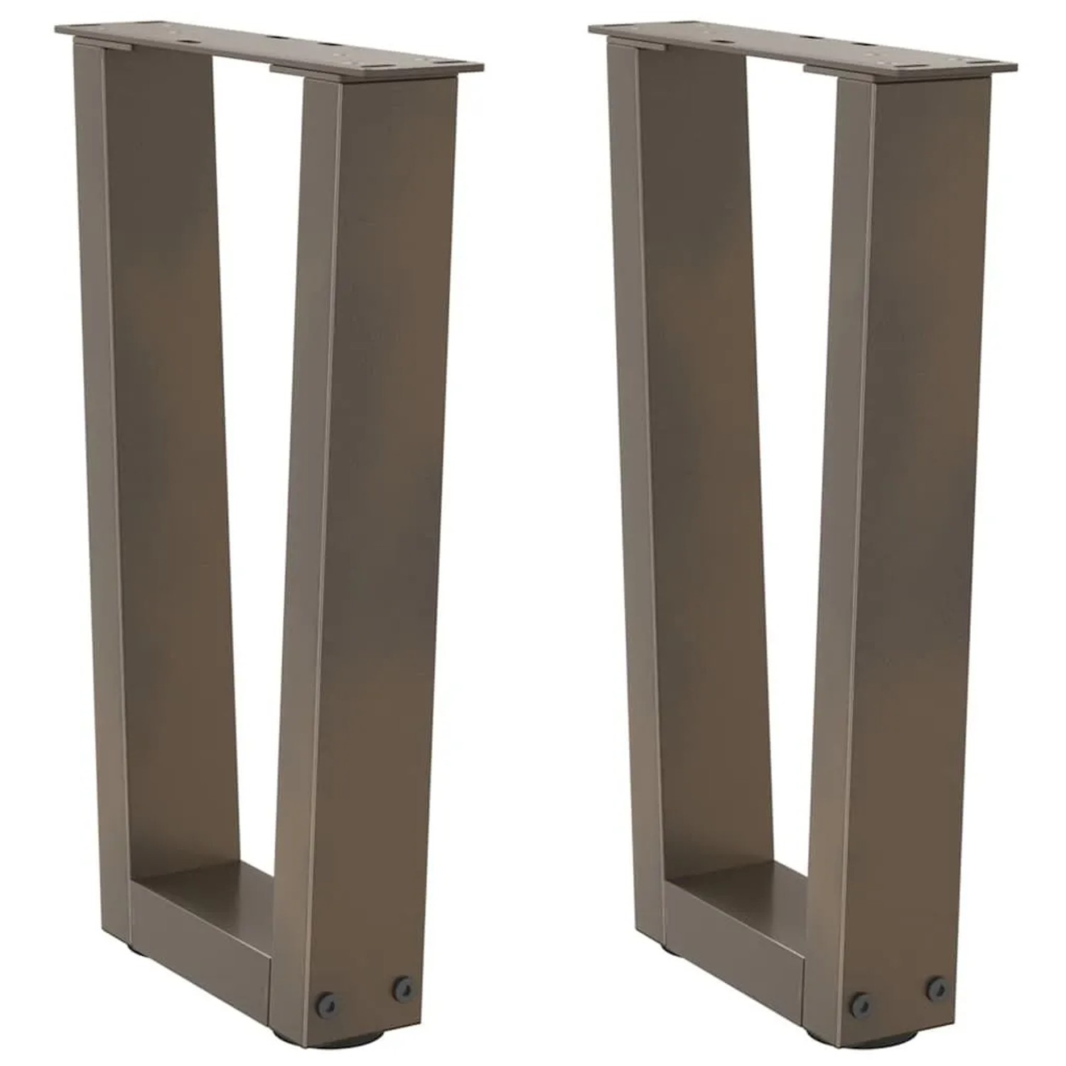 vidaXL Couchtischbeine V-Form 2 Stk Naturstahl 38x42-43,3 cm Stahl 4012627 günstig online kaufen