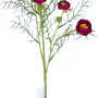 Kunstblume Ranunkel in Weinrot, 74 cm hoch, für stilvolle Deko.