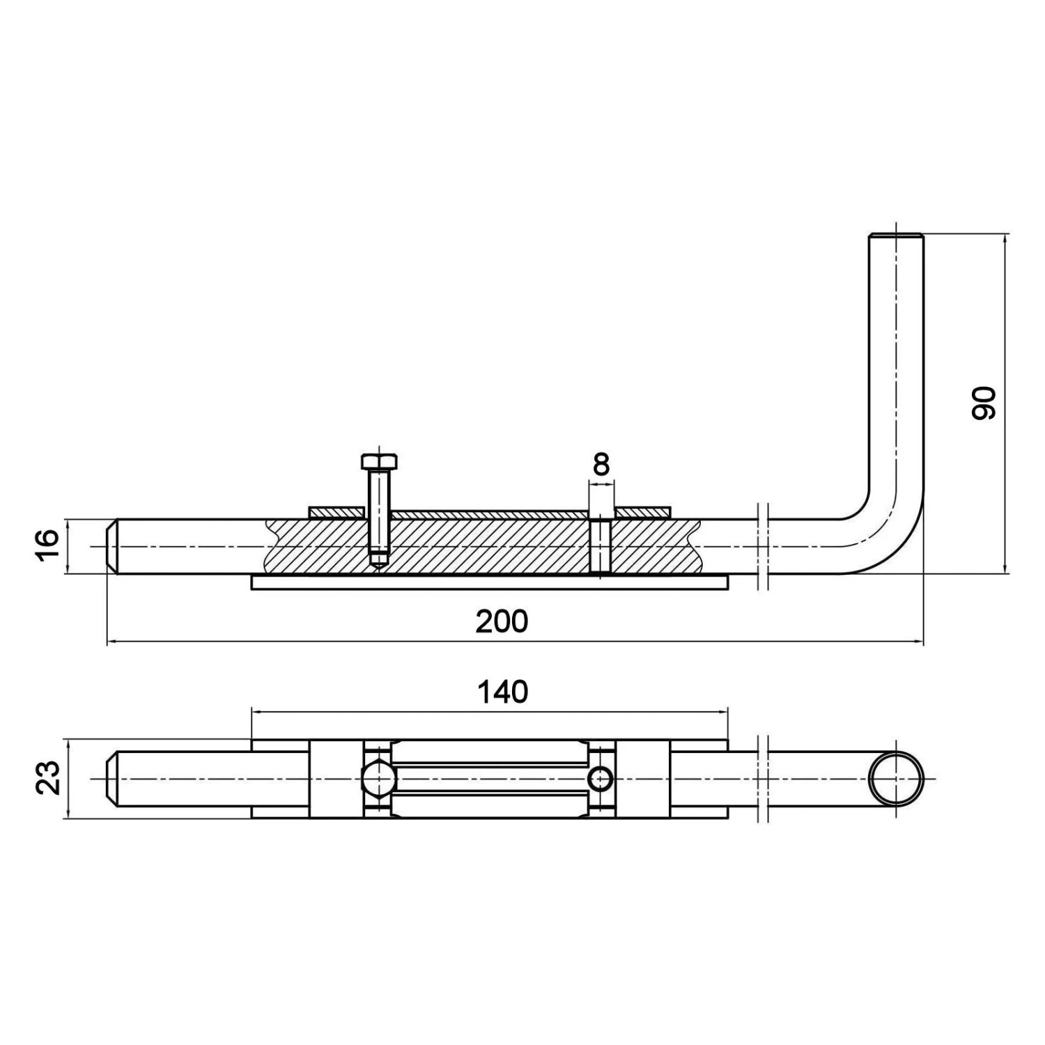 SOTECH Torfeststeller Länge 200 mm Stahl Verzinkt_5
