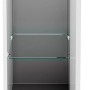 Offener Fackelmann Hängeschrank Verona, 30 cm, Weiß Glanz/Hochglanz, mit zwei Glasböden.