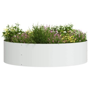 vidaXL Pflanzenring 5 Stk Weiß 80 x 80 x 20 cm Kaltgewalzter Stahl 873623