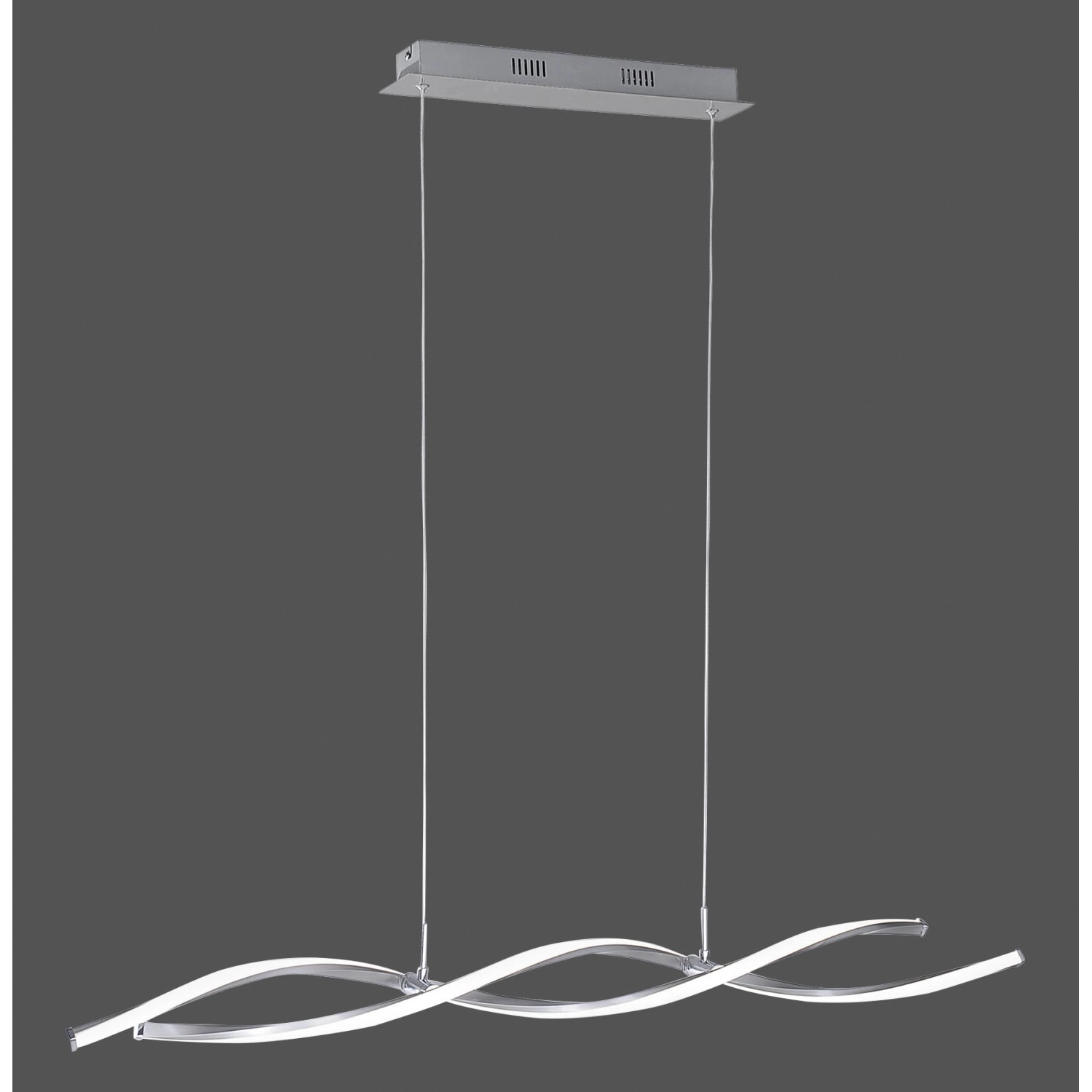 Moderne, dimmbare Paul Neuhaus LED-Pendelleuchte Polina, 2-flammig, aus Stahl.