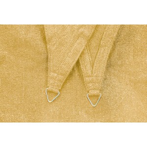 Detailaufnahme: Schneider Sonnensegel Teneriffa in Natur mit Befestigungsringen.