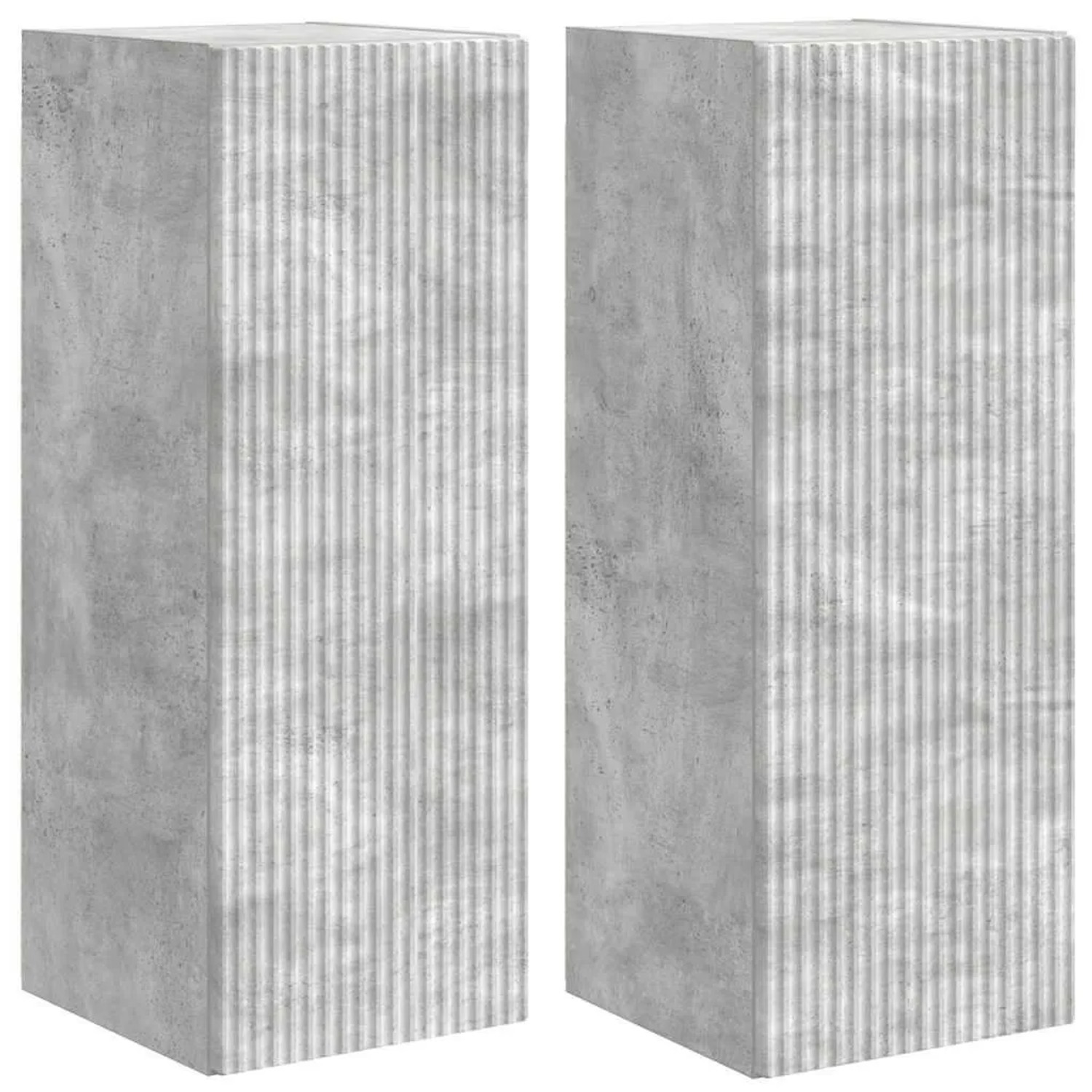 vidaXL TV-Wandschrank 2 Stk Beton 30 x 31 x 80 cm Holzwerkstoff 892296