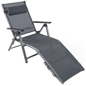Costway Klappbarer Sonnenliege Aluminium 8-Stufig Rückenlehne
