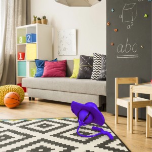 Relaxdays Pogo Ball Kunststoff Lila mit Griffen 74 cm x 39 cm x 29 cm 0,91 kg