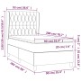 vidaXL Boxspringbett hellgrau (90x200 cm) mit Samtbezug, Matratze und Kopfteil. Bett für erholsamen Schlaf.