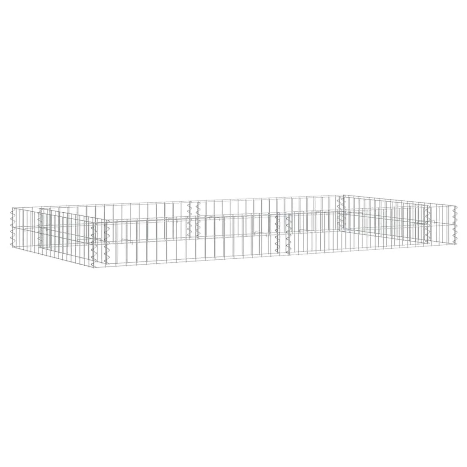 Furnicato Gabionen-hochbeet Verzinkter Stahl 200x100x20 Cm