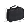Schwarze Tragetasche für Relaxdays Boule Kugeln Set, Abmessungen 16x23x8 cm.