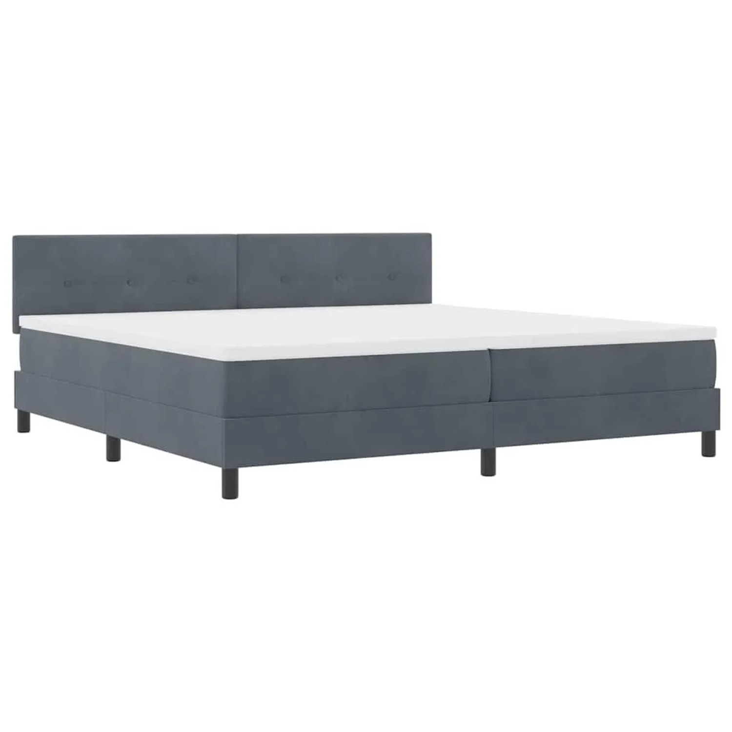 vidaXL Boxspringbett mit Matratze Dunkelgrau 200 x 200 cm Stoff 3339195 günstig online kaufen