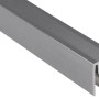 Kovalex WPC Seitenabschluss Grau, 4,8x6,4x250cm, für Terrassendielen.