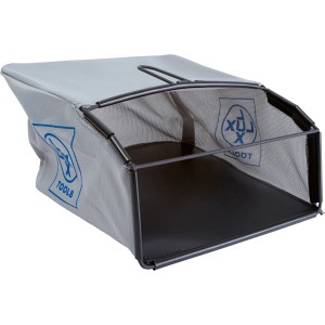 Fangsack für LUX Elektro-Vertikutierer E-VL-1800/36 A, grau, mit schwarzem Rahmen.