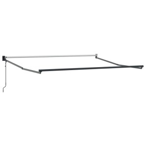 vidaXL Markise Hellgrau und Weiß 4 x 3 m Polyester und Metall 3426057