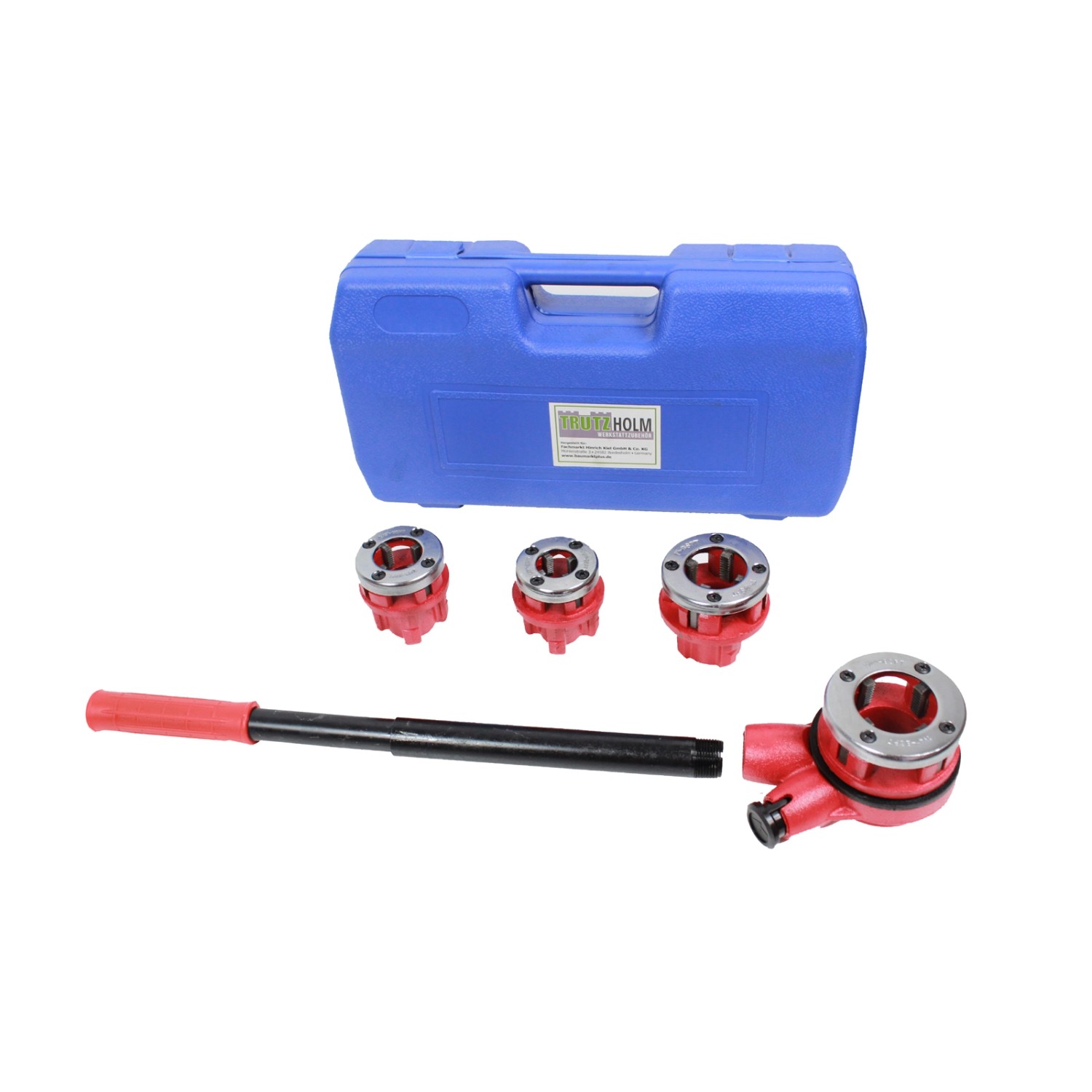 TRUTZHOLM 7 Teile Gewindeschneidkluppensatz Rohrgewindeschneidsatz 1/2 3/4 1 Und 1 1/4 Zoll_3