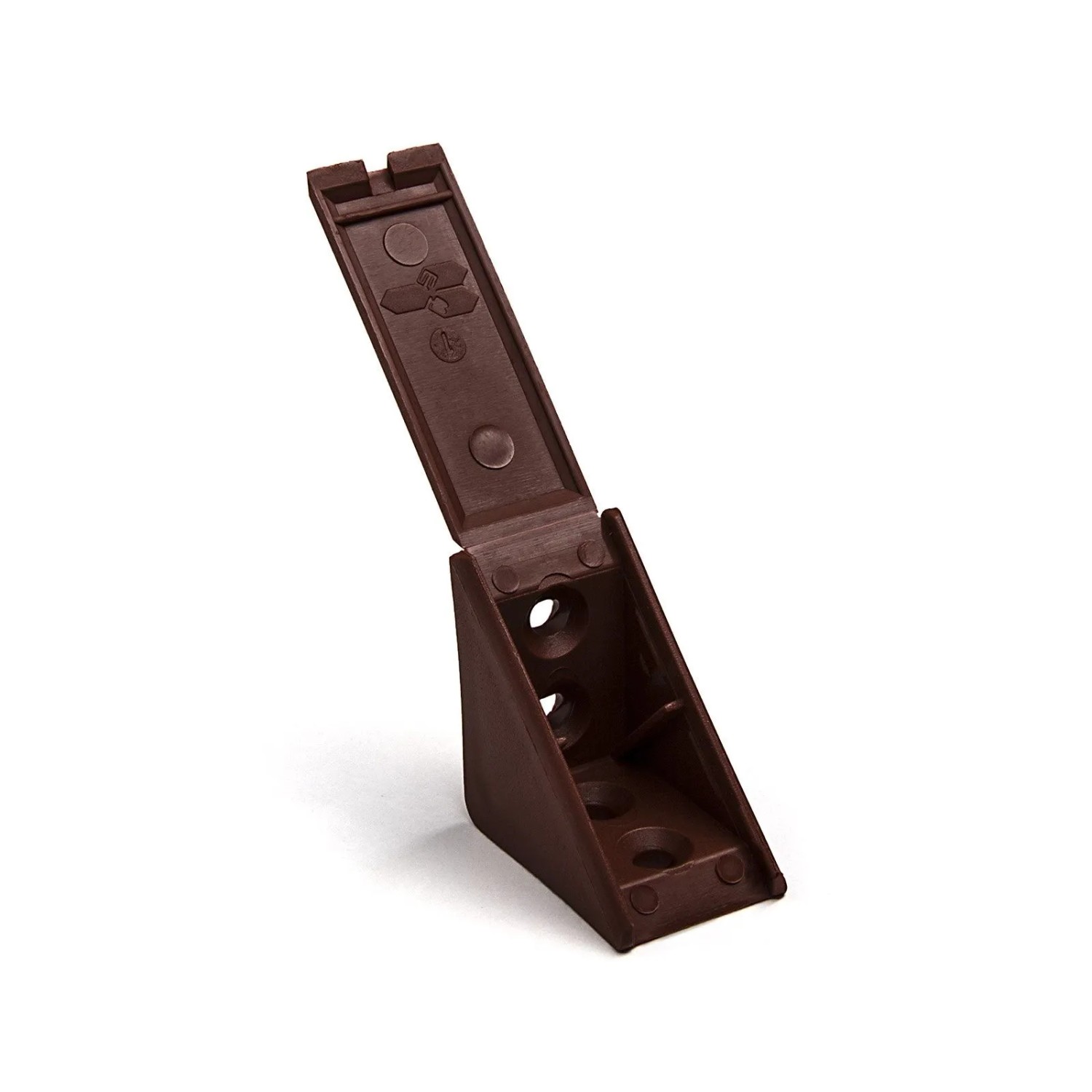 SOTECH 100 Stück Korpusverbinder 31 x 31 x 20 mm mit Klappdeckel Mahagoni