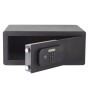 Offener, schwarzer Yale Tresor High Security Safe Laptop 26,9 l mit Zahlencode.