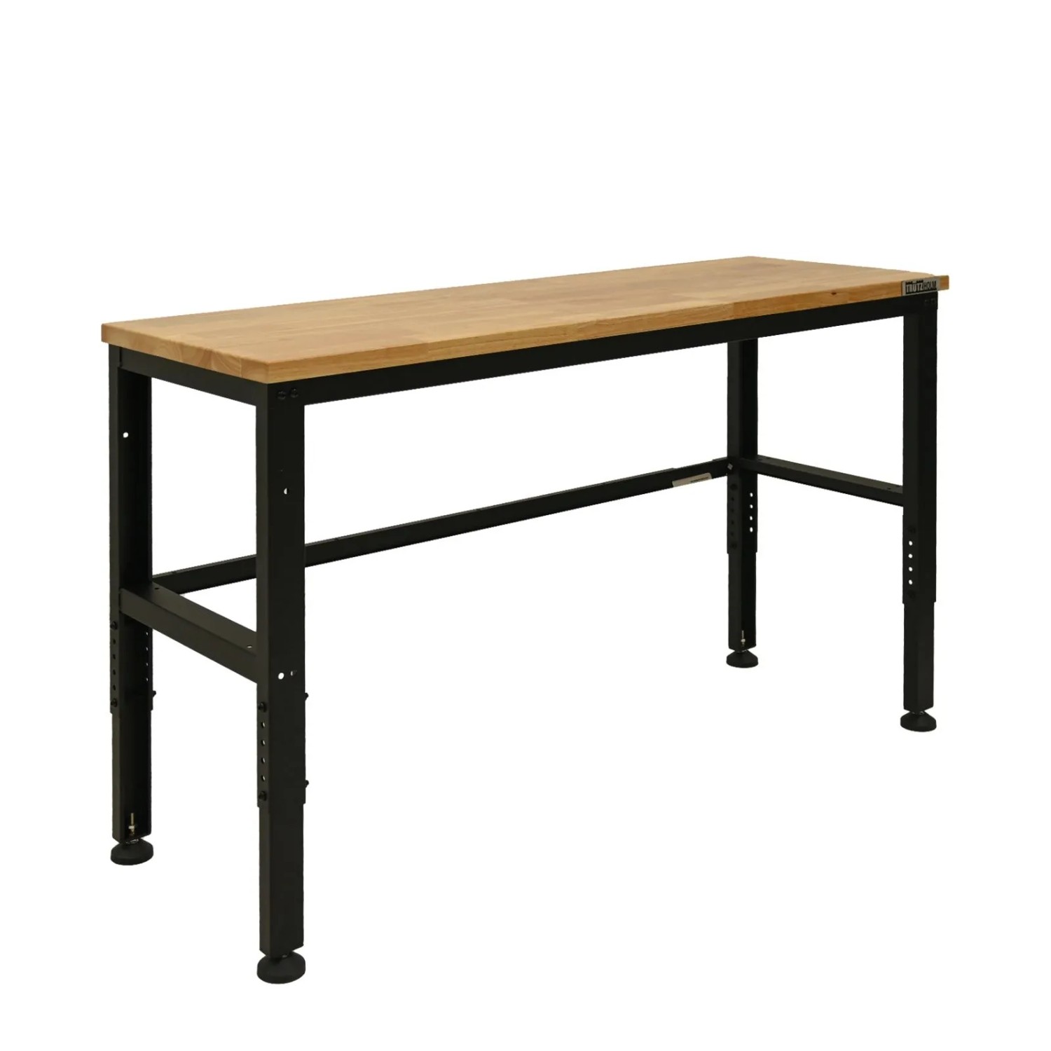 TRUTZHOLM Werkbank Höhenverstellbar 135x46x88 Bis 97 cm 300 kg Stahlgestell Hartholzplatte