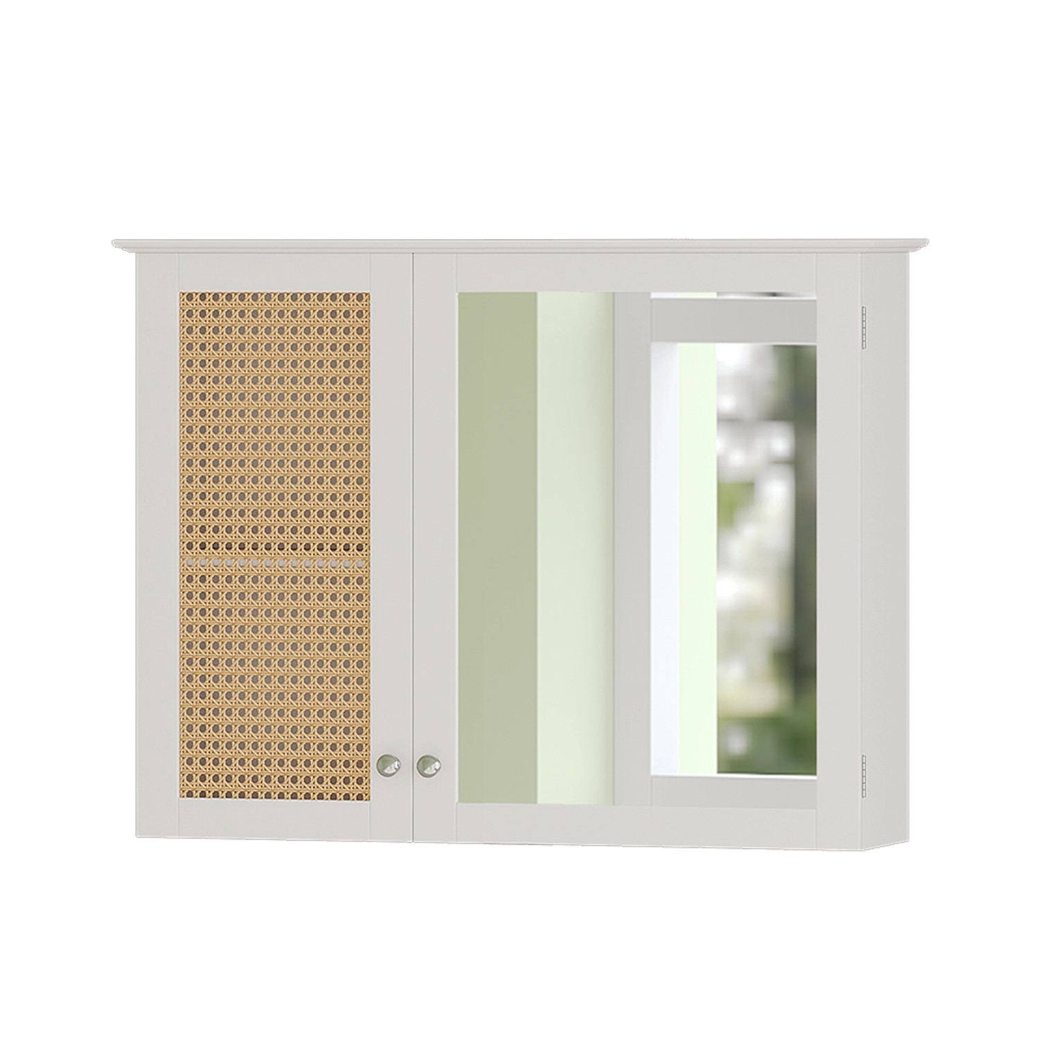Vicco Badspiegelschrank Rosario Weiß 68 x 49 cm mit 2 Türen