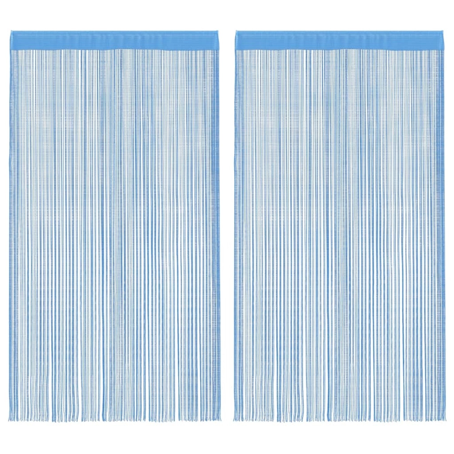 vidaXL Fadenvorhänge 2 Stk Hellblau 100x250 cm 4102045 günstig online kaufen