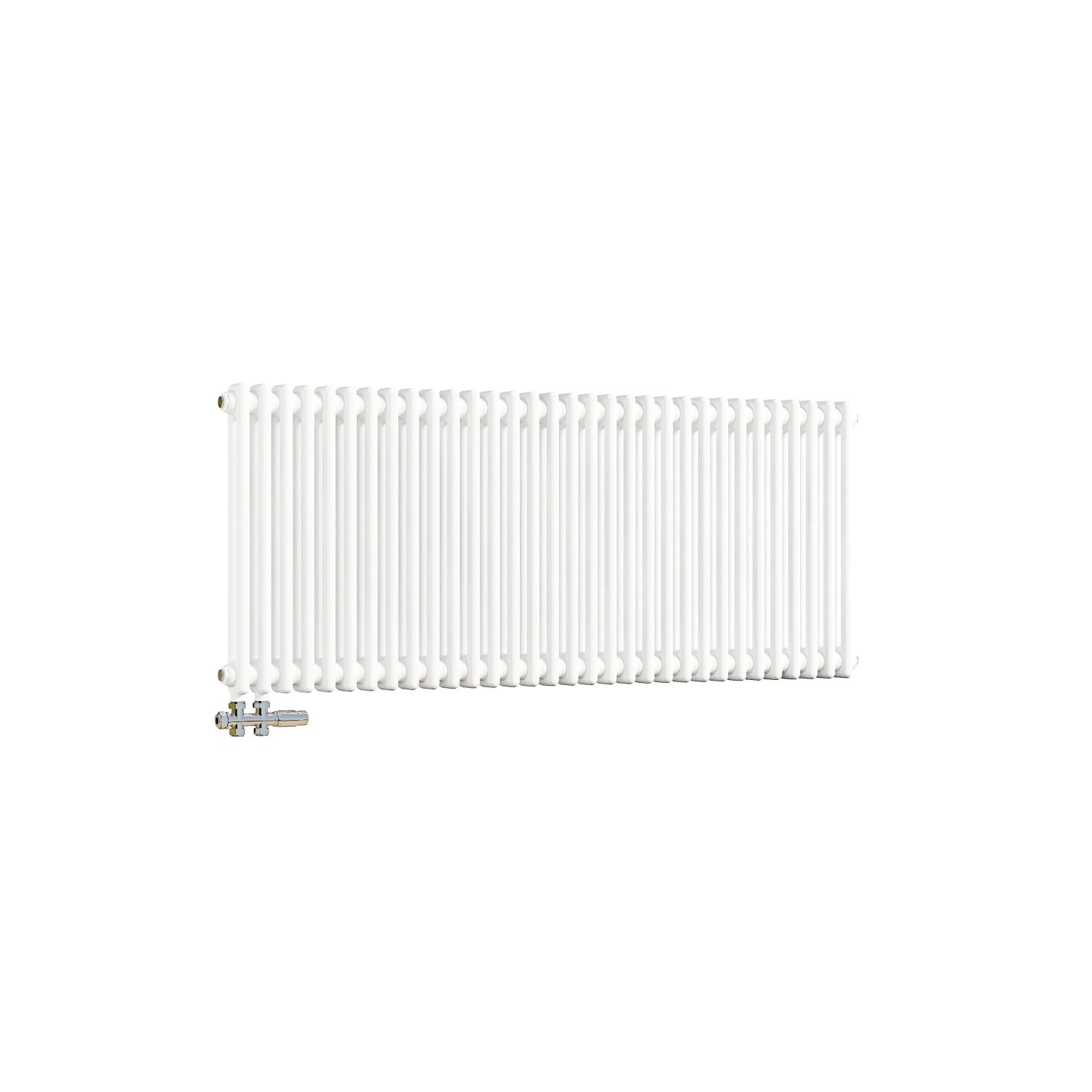 Duschparadies 600x1460mm Traditioneller Heizkörper für Warmwasserbetrieb Weiß 1610W 2Säulen