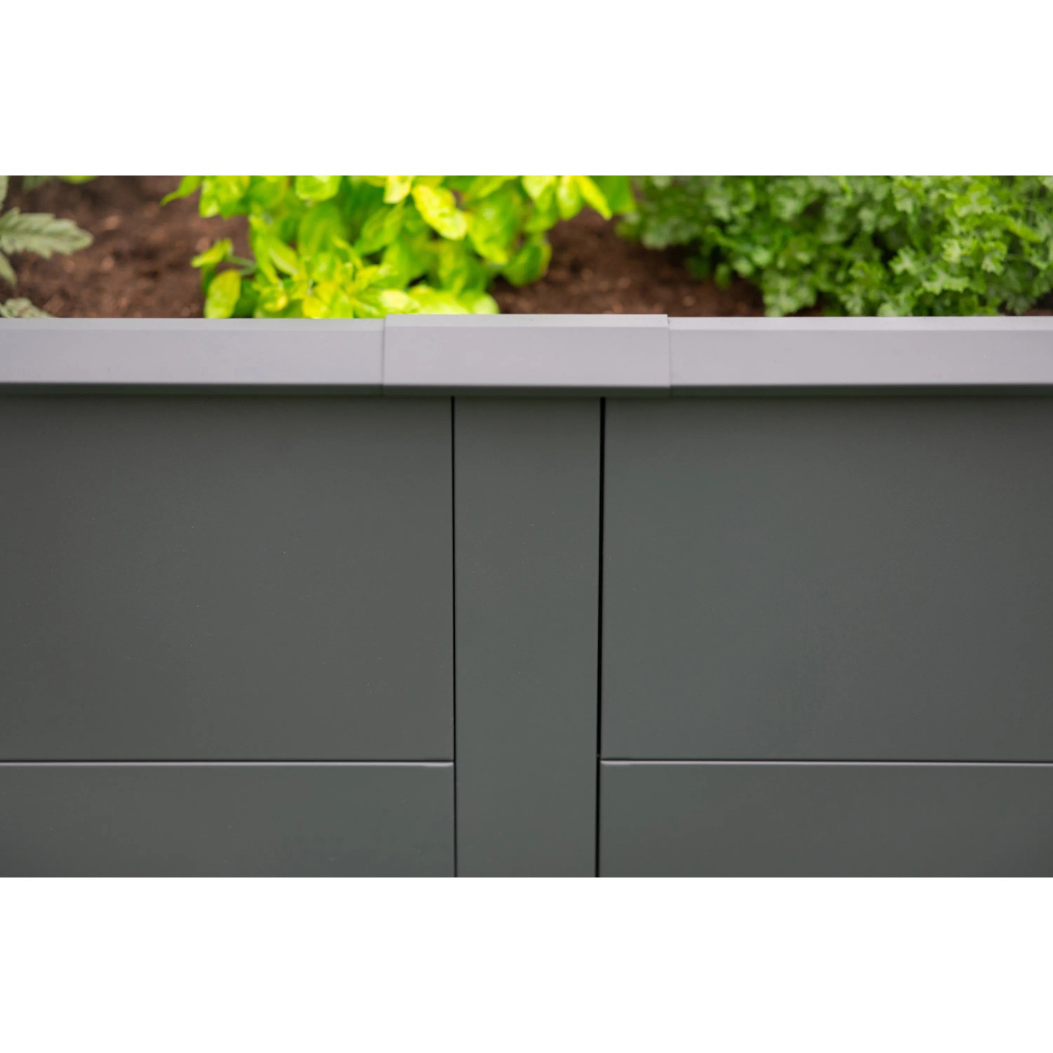 Westmann Hochbeet Primus, Metall, 2x1m, Anthrazit, mit Schneckenschutz.