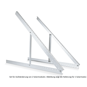 Vale Balkonkraftwerk Aufständerungs-Set für ebene Flächen, alugrau, 118 cm.