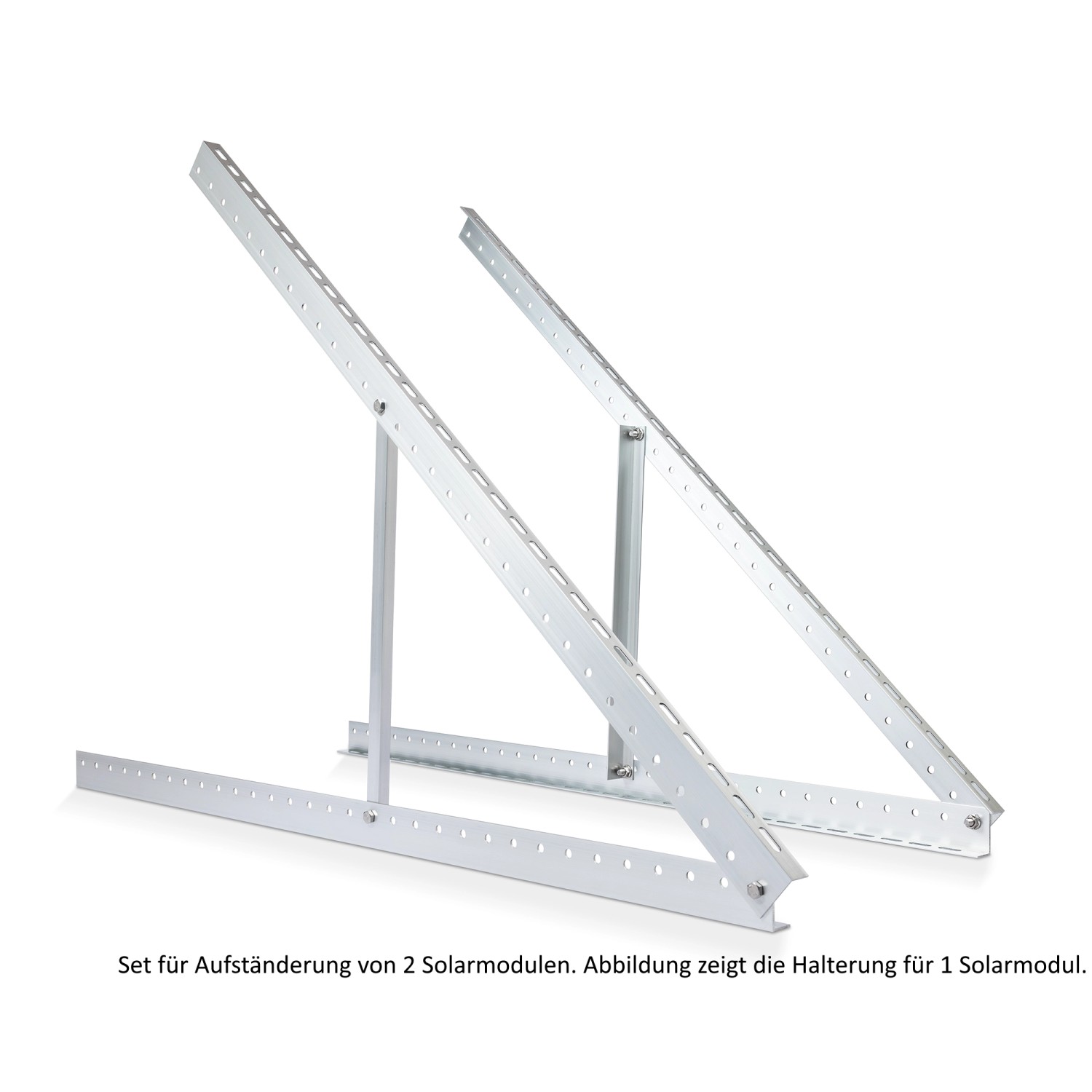 Vale Balkonkraftwerk-Aufständerungs-Set für Ebene Flächen Alugrau 118 cm günstig online kaufen