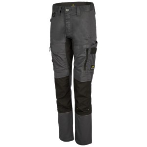 Graue Hans Schäfer Workwear Bundhose Amazone Damen. Robuste Arbeitshose mit verstärkten Knien, Stretch & vielen Taschen.