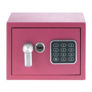 Pinker Yale Tresor Value Safe XS mit Zahlencode, 3,8 l Volumen für Wertsachen.