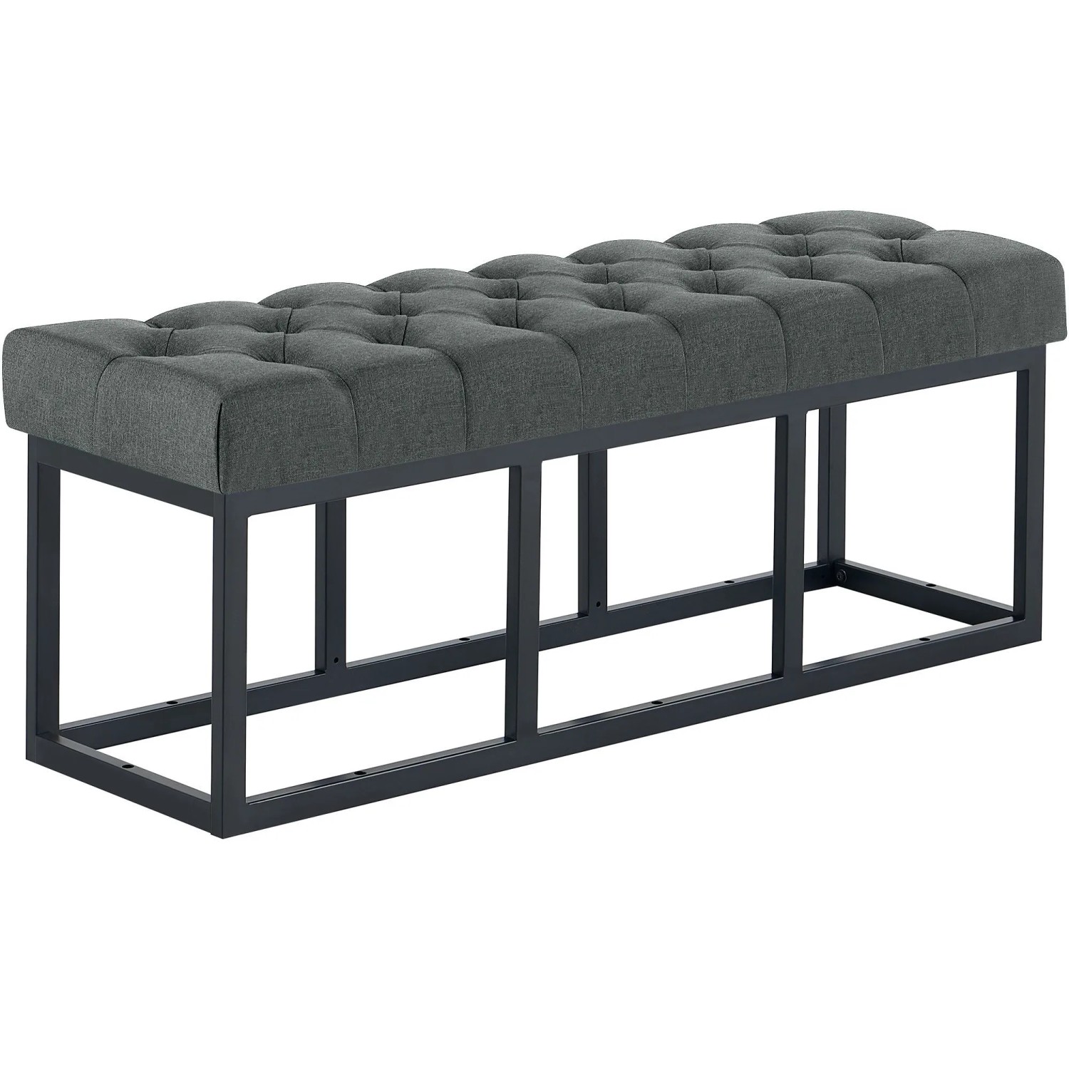 CLP Sitzbank Amun Stoff Schwarz dunkelgrau/120 cm