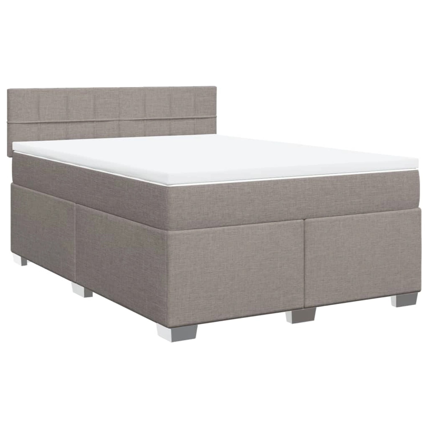 vidaXL Boxspringbett mit Matratze Taupe 140x200 cm Stoff 3285915 günstig online kaufen