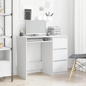 vidaXL Schreibtisch Weiß 90x45x76 cm Holzwerkstoff 801373