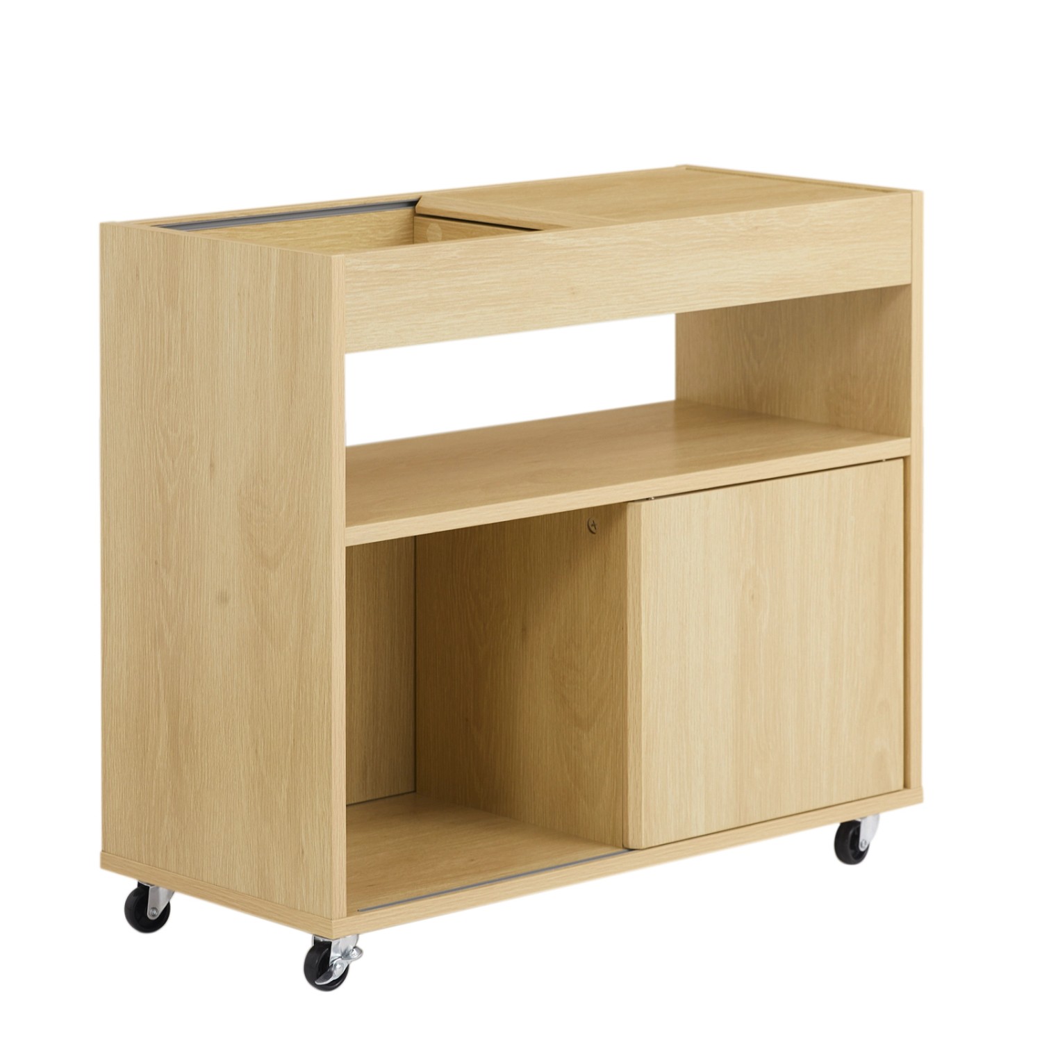 SoBuy Beistelltisch Couchtisch mit Rollen Druckertisch Aktenschrank FBT152- günstig online kaufen
