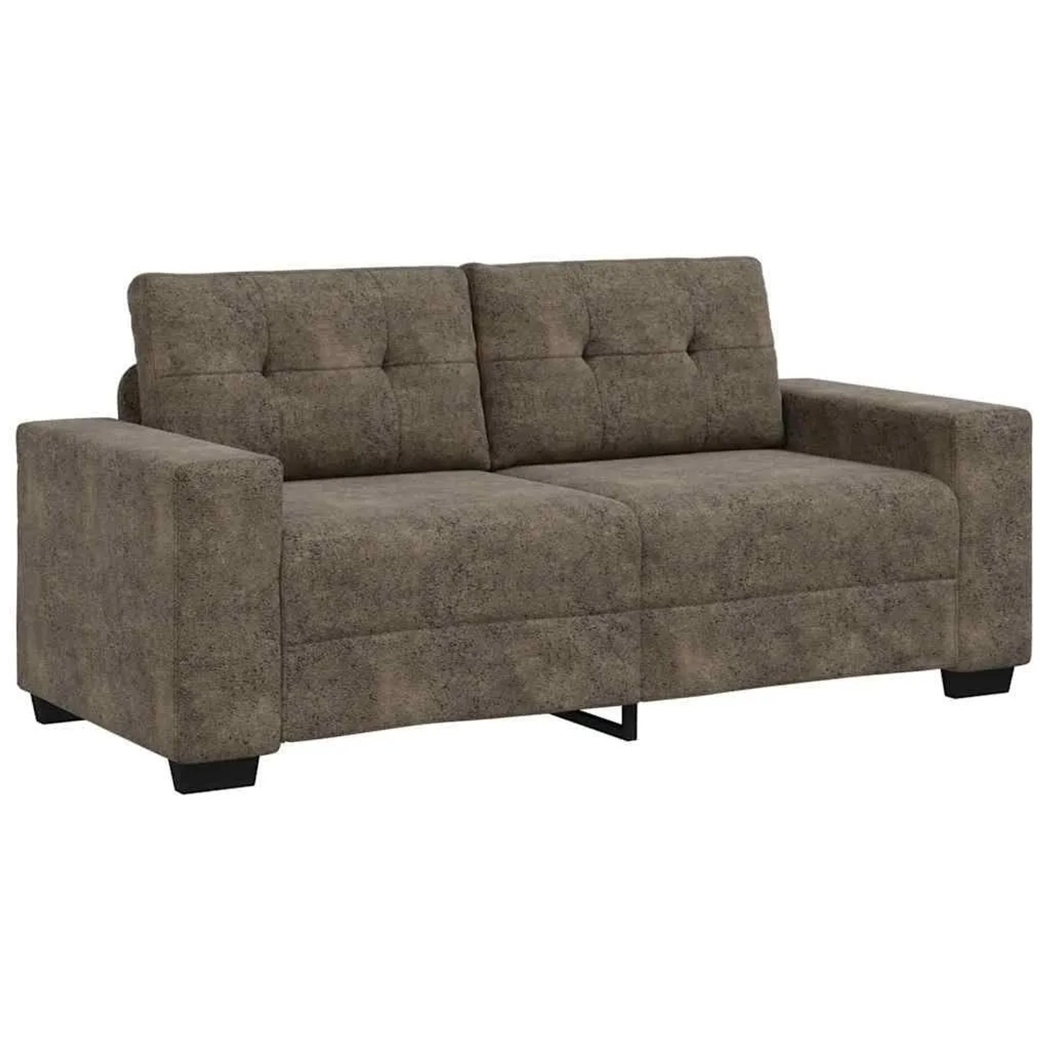 vidaXL Zweisitzer-Sofa Dunkelgrau 140 cm Kunstleder 4105133