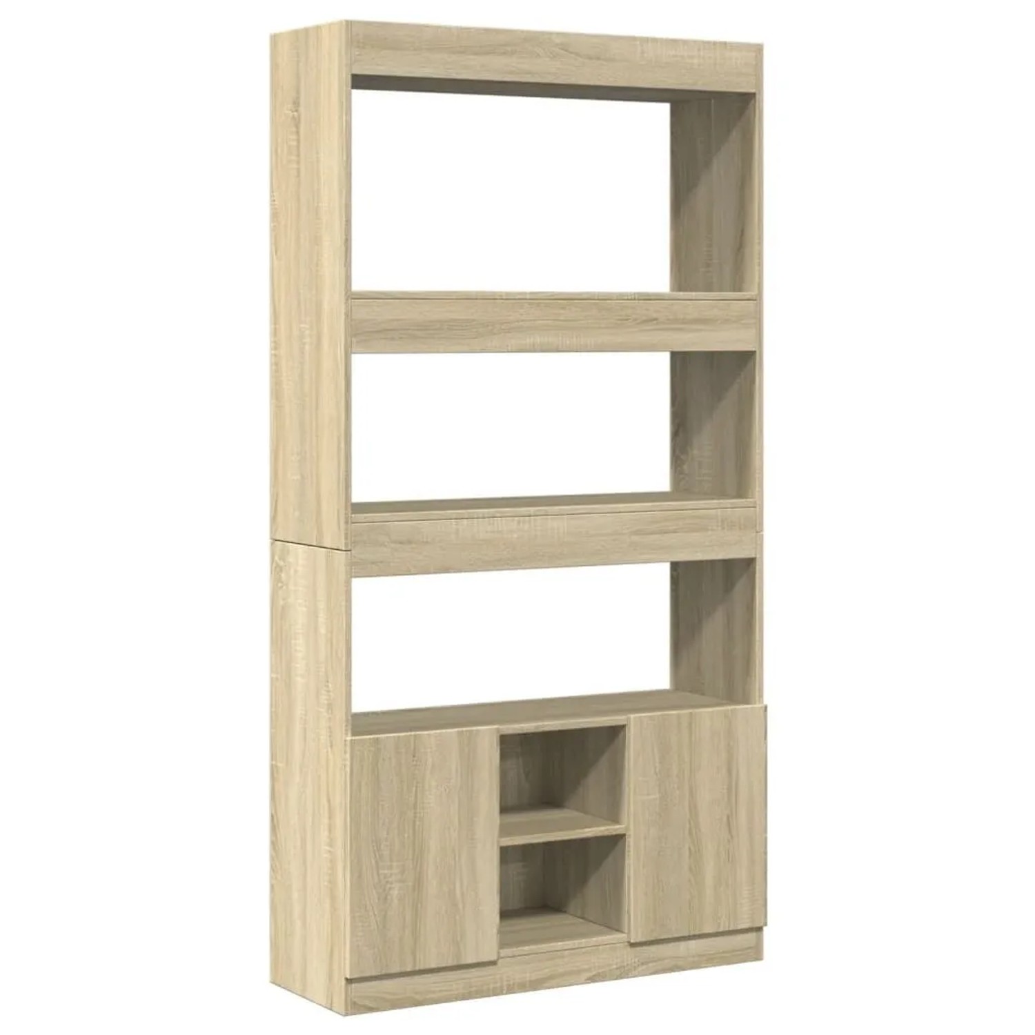 vidaXL Highboard Sonoma-Eiche 92x33x180 cm Holzwerkstoff 3309620